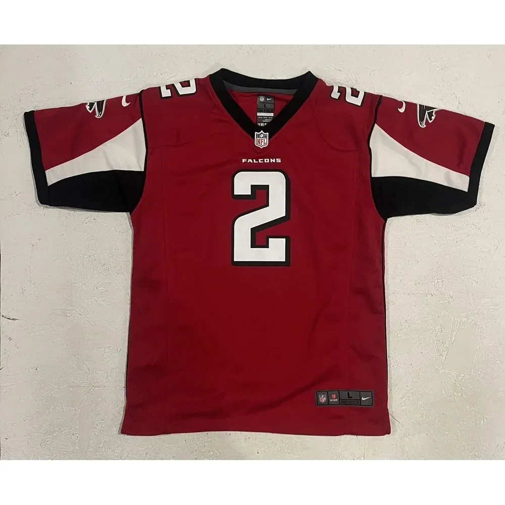 Matt Ryan Atlanta Falcons Jersey Youth L Nike On Field Home Red #2 EUC
